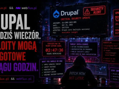 Drupal łata dziś wieczór. Exploity mogą być gotowe w ciągu godzin.