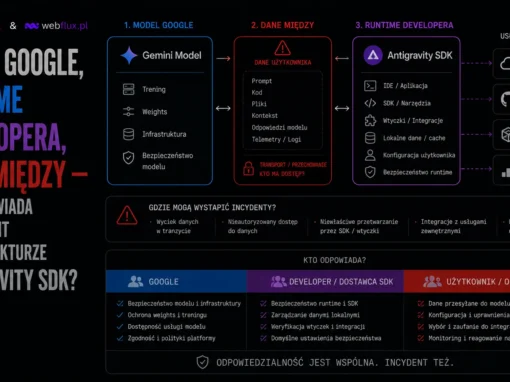 Model Google, runtime developera, dane między — kto odpowiada za incident w architekturze Antigravity SDK