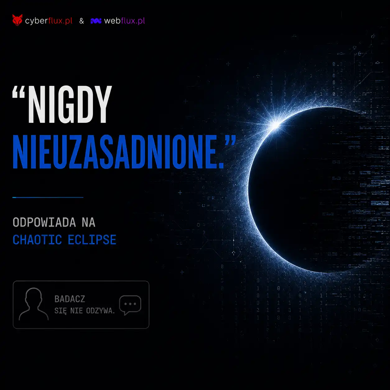 "Nigdy nieuzasadnione." Microsoft odpowiada na Chaotic Eclipse. Badacz się nie odzywa.