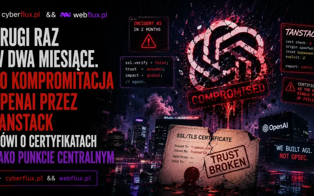 Drugi raz w dwa miesiące. Co kompromitacja OpenAI przez TanStack mówi o certyfikatach jako punkcie centralnym