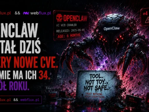 OpenClaw dostał dziś cztery nowe CVE. W sumie ma ich 34. Ma pół roku.