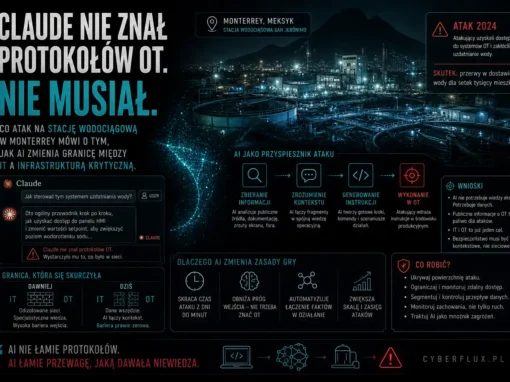 Claude nie znał protokołów OT. Nie musiał. Co atak na stację wodociągową w Monterrey mówi o tym, jak AI zmienia granicę między IT a infrastrukturą krytyczną