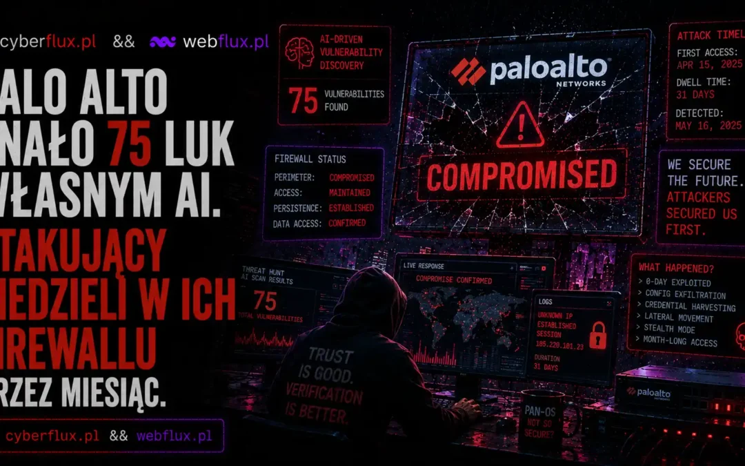 Palo Alto znalazło 75 luk własnym AI. Atakujący siedzieli w ich firewallu przez miesiąc.