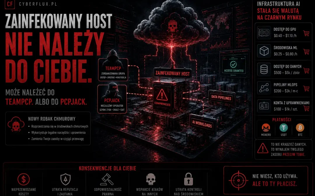 Zainfekowany host nie należy do ciebie. Może należeć do TeamPCP. Albo do PCPJack. Co nowy robak chmurowy mówi o tym, że infrastruktura AI stała się walutą na czarnym rynku