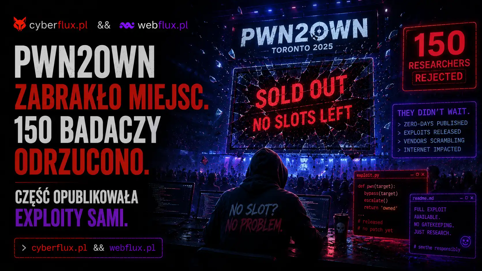 Pwn2Own zabrakło miejsc. 150 badaczy odrzucono. Część opublikowała exploity sami.