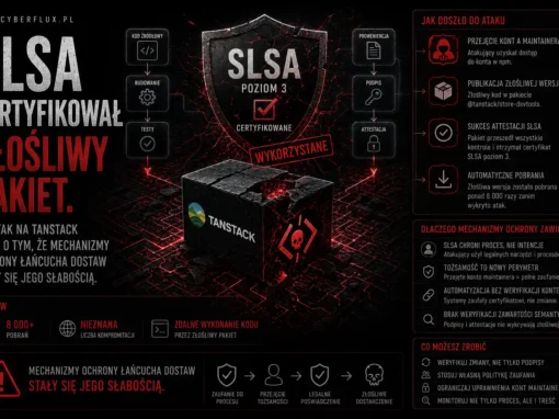SLSA certyfikował złośliwy pakiet. Co atak na TanStack mówi o tym, że mechanizmy ochrony łańcucha dostaw stały się jego słabością