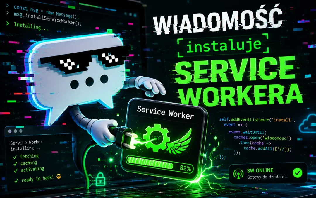 Wiadomość instaluje Service Workera