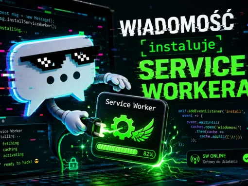 Wiadomość instaluje Service Workera