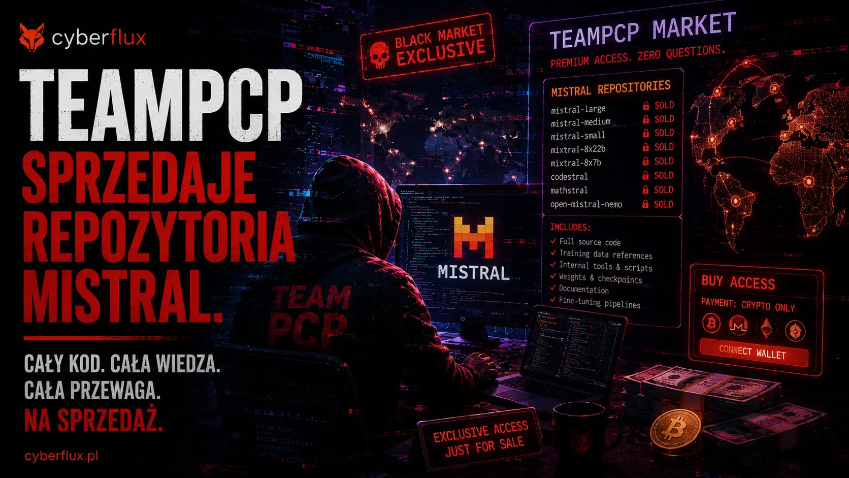 25 000 dolarów za 450 repozytoriów Mistral. Co ogłoszenie TeamPCP domyka w historii która zaczęła się od TanStack