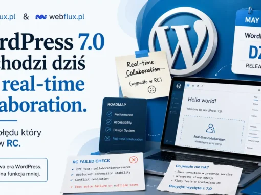 WordPress 7.0 wychodzi dziś bez real-time collaboration. Analiza błędu który wypadł w RC.