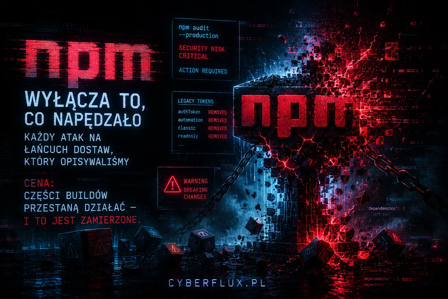 npm wyłącza to, co napędzało każdy atak na łańcuch dostaw, który opisywaliśmy. Cena: części buildów przestanie działać – i to jest zamierzone. npm wyłącza to, co napędzało każdy atak na łańcuch dostaw, który opisywaliśmy. Cena: części buildów przestanie działać - i to jest zamierzone.