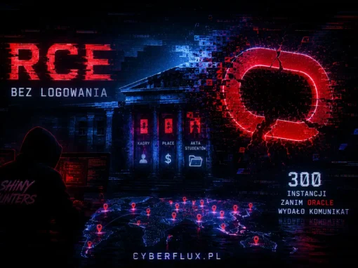 RCE bez logowania w systemie, który trzyma kadry, płace i akta studentów. ShinyHunters włamali się na 300 instancji, zanim Oracle w ogóle wydało komunikat.