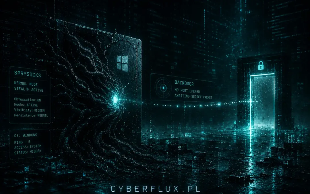 Backdoor, który nie otwiera portu, tylko czeka na sekretny pakiet. SprySOCKS przeszedł z Linuksa na Windows i nauczył się ukrywać w jądrze.