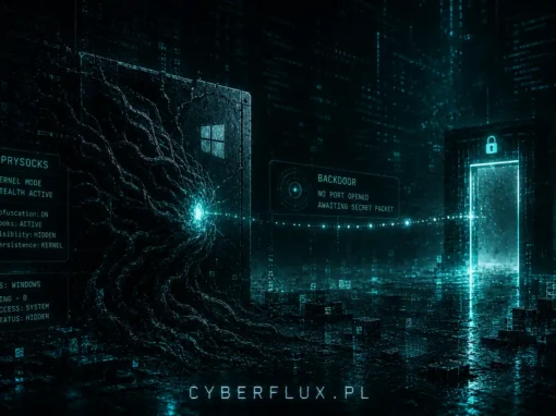 Backdoor, który nie otwiera portu, tylko czeka na sekretny pakiet. SprySOCKS przeszedł z Linuksa na Windows i nauczył się ukrywać w jądrze.