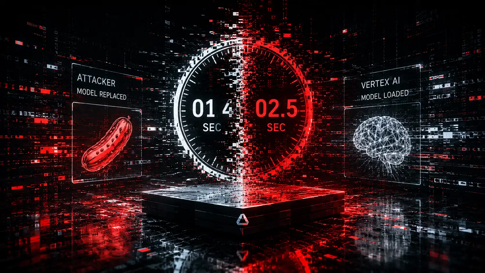 Pickle in the Middle: atakujący podmienił model w 1,4 sekundy. Vertex AI czytał go po 2,5. Cała różnica między bezpieczeństwem a przejęciem zmieściła się w tej sekundzie.